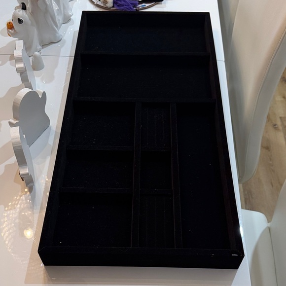 Black Velvet Jewelry Organizer Tray